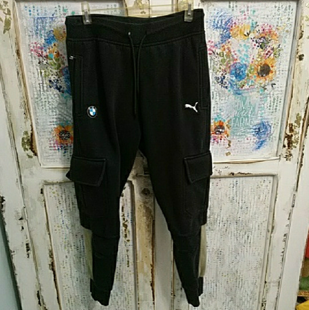 Puma Black Joggers with BMW Logo